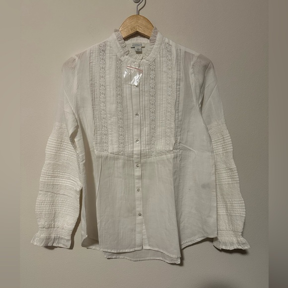 NWT Sundance Luella Victorian Top white ruffle lace detail size small boho - Picture 5 of 6